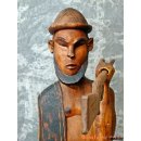 MF009 Kriegerskulptur der Bara 1975  echt Palisanderholz = 80 cm