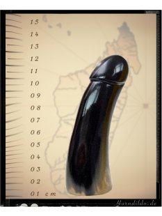 Horn Phallusskulptur und Dildo 12 bis 15 cm = Code B gl&auml;nzend poliert