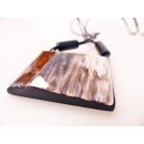 Horn Anh&auml;nger Adamina Patchwork eckig 5 x 5 cm = Code D