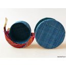 Raphia Drehbox 1 Fach 10 cm im Farbmix = Code B