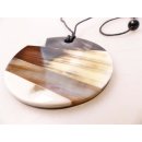 Horn Anh&auml;nger Adamina Patchwork rund 6 cm = Code D