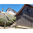 Zafimaniry Sitzbank lang aus Palisanderholz 50 cm. MF69 ca. 1940