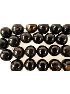 Hornperlen D: 25 mm 20 St. im 50 cm Strang = Code J antik braun gebrannt + matt geschliffen