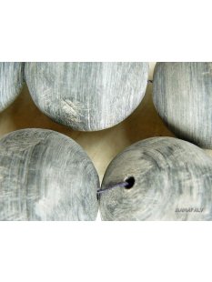 Hornperlen D: 30 mm 17 St. grau + matt geschliffen