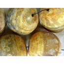 Hornperlen D: 30 mm 17 St. grau + matt geschliffen