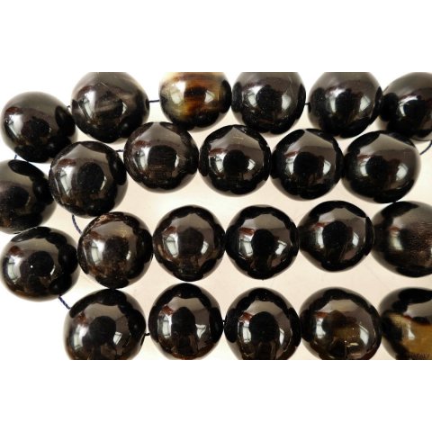 Hornperlen D: 40 mm 13 St.dunkel+ hochpoliert