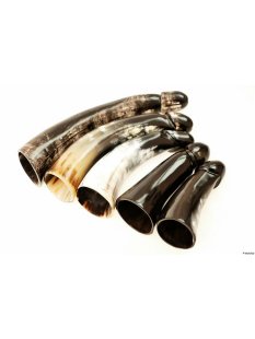 Horn Phallusskulptur und Dildo 24 bis 27 cm = Code F gl&auml;nzend poliert