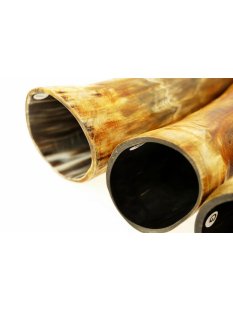 Horn Phallusskulptur und Dildo 18 bis 20 cm = Code D seidenmatt natur