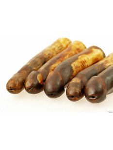 Horn Phallusskulptur und Dildo 21 bis 24 cm = Code E seidenmatt natur