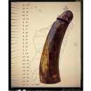 Horn Phallusskulptur und Dildo 21 bis 24 cm = Code E seidenmatt natur