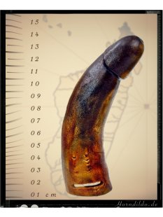 Horn Phallusskulptur und Dildo mit G&uuml;rtelschlitz 12...