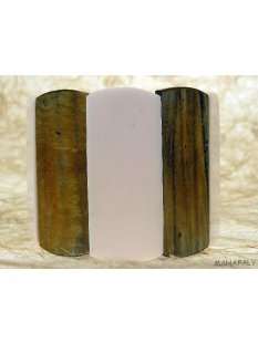 Horn Armband Hosijas hellbraun/wei&szlig; 50 mm = Code E