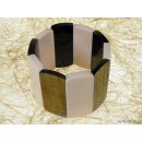 Horn Armband Hosijas hellbraun/wei&szlig; 50 mm = Code E