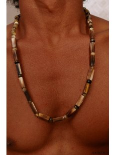 Hornkette Hiaja 70 cm natur geflammt poliert - 50% reduziert