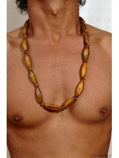 Hornkette Hantasoa braun gecremt 75 cm - 50% reduziert