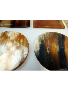 Hornplatten 70 x 40 mm rechteckig poliert gl&auml;nzend