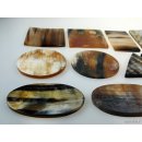 Hornplatten 70 x 40 mm rechteckig poliert gl&auml;nzend