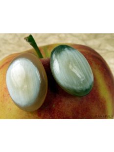 Ohrstecker. oval gew&ouml;lbt 15 mm = Code E dunkel