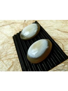 Ohrstecker. oval gew&ouml;lbt 15 mm = Code E dunkel