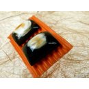 Ohrstecker. rechteckig gew&ouml;lbt 15 mm = Code E dunkel