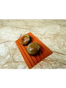 Ohrstecker. rund gew&ouml;lbt 15 mm = Code E hell