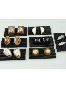 Ohrclips. gew&ouml;lbt 15 mm = Code E dunkel tropfen