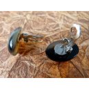 Ohrclips. gew&ouml;lbt 15 mm = Code E dunkel quadratisch