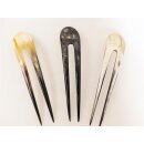 1x Horn Haarnadel. doppelte Zinken 15 cm = Code B