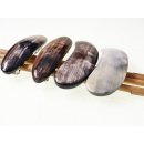 Horn Haarspange rund poliert mit Metallclip Made in France Patent 90 mm = Code E