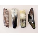 Horn Haarspange eckig poliert mit Metallclip Made in France Patent 70 mm = Code D