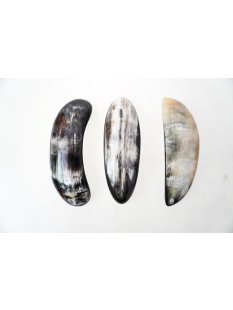 Horn Haarspange rund poliert mit Metallclip Made in...