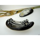 Horn Haarspange rund poliert mit Metallclip Made in France Patent 80 mm = Code D