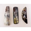 Horn Haarspange eckig poliert mit Metallclip Made in France Patent 80 mm = Code D