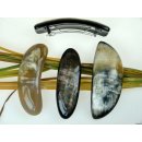 Horn Haarspange rund poliert mit Metallclip Made in France Patent 70 mm = Code D