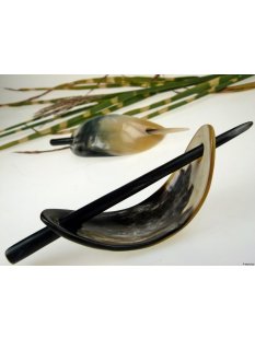 Horn Haarspange poliert mit Nadel = Code D