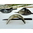 Horn Haarspange poliert mit Nadel = Code D