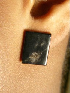 Horn Ohrclip. rechteck 15 mm = Code E