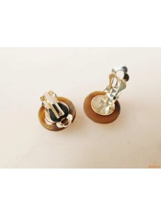 Horn Ohrclip. quadrat 15  mm = Code E