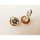 Horn Ohrclip. quadrat 15  mm = Code E