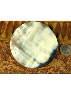 Horn Broschen. 8 cm = Code E dunkel rund