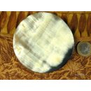 Horn Broschen. 8 cm = Code E dunkel rund