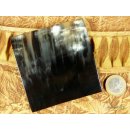 Horn Broschen. 8 cm = Code E dunkel rechteckig