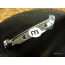 Horn Broschen. 8 cm = Code E dunkel oval