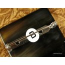 Horn Broschen. 4 cm = Code B dunkel rund