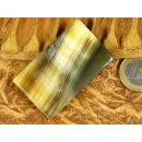 Horn Broschen. 4 cm = Code B dunkel rechteckig