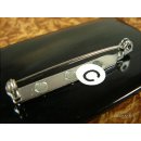 Horn Broschen. 6 cm = Code C dunkel quadratisch