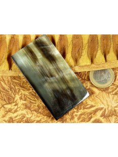 Horn Broschen. 6 cm = Code C dunkel oval