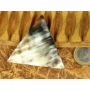 Horn Broschen. 6 cm = Code C dunkel rechteckig