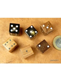 W&uuml;rfel 15 mm  Code Z schwarzes Horn mit Knochenpunkten