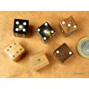 W&uuml;rfel 15 mm  Code Z schwarzes Horn mit Knochenpunkten